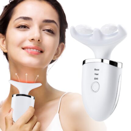 Electric Neck Beauty Massager EMS Color Light multifunction Beauty Equipment Face and Neck Massage Machine Wrinkles USB Charging