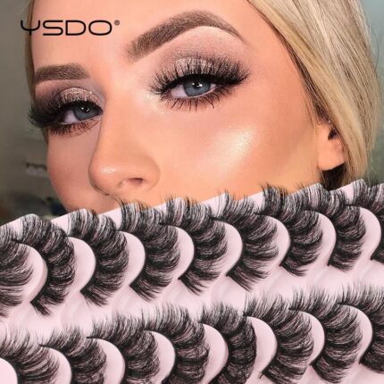 YSDO 5/10 Pairs Mink False Eyelashes Makeup Beauty Eyelash Extension Natural Fluffy 3d mink Lashes Maquiagem Thick Volume Cilios